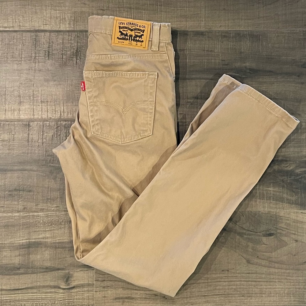 Boys Levi’s 511 Slim Khaki Pants, 16 Reg 28x30
